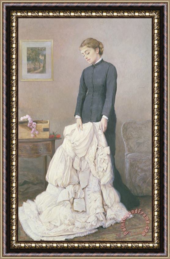Edward Killingworth Johnson A Young Widow Framed Painting