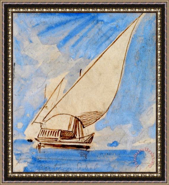 Edward Lear Boat on The Nile 2 Framed Print