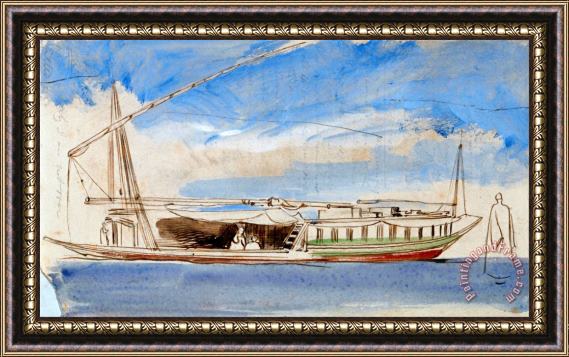 Edward Lear Boat on The Nile 6 Framed Print