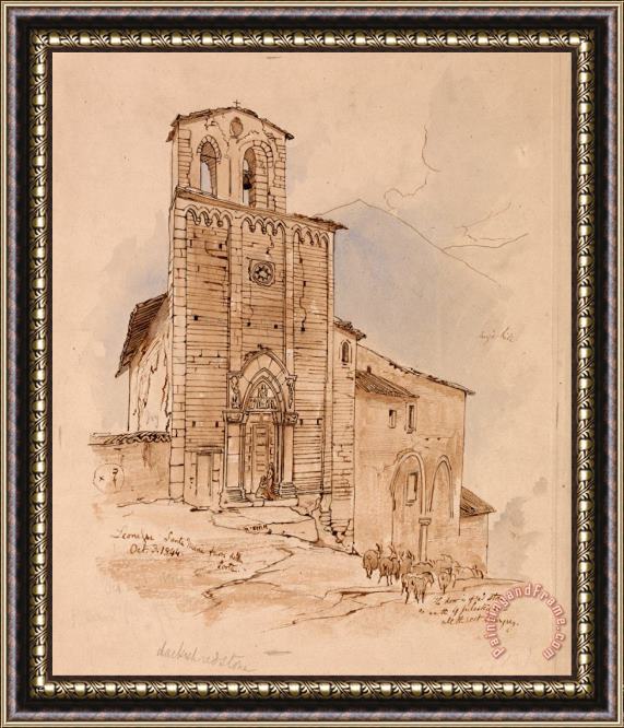 Edward Lear Leonessa, 3 October 1844 Framed Painting