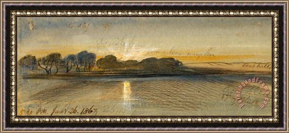 Edward Lear Sunset on The Nile Framed Print