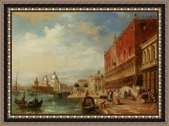 Edward Pritchett Santa Maria Della Salute From The Dodges Palace Venice Framed Print