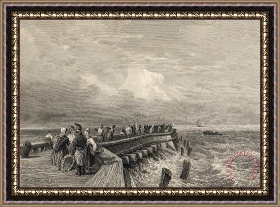 Edward Radclyffe Calais Pier Framed Painting