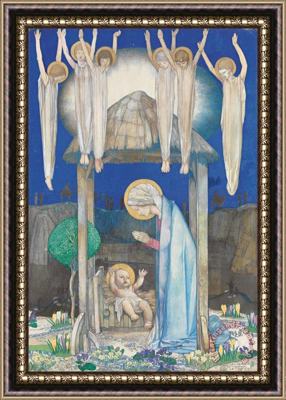 Edward Reginald Frampton The Nativity Framed Print