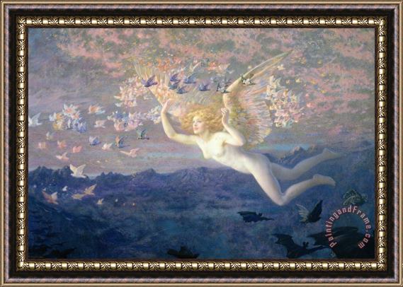 Edward Robert Hughes On the Wings of the Morning Framed Print