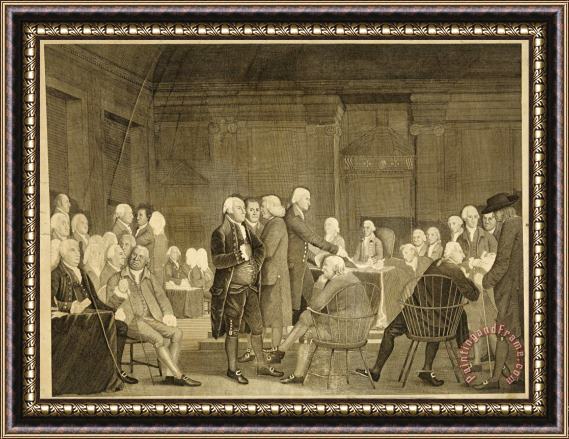 Edward Savage Congress Voting Independence Framed Painting