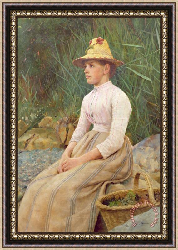 Edwin Harris Seated Lady Framed Painting
