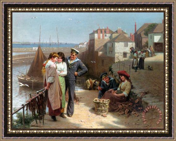 Edwin Thomas Roberts Naval Manoeuvres Framed Painting