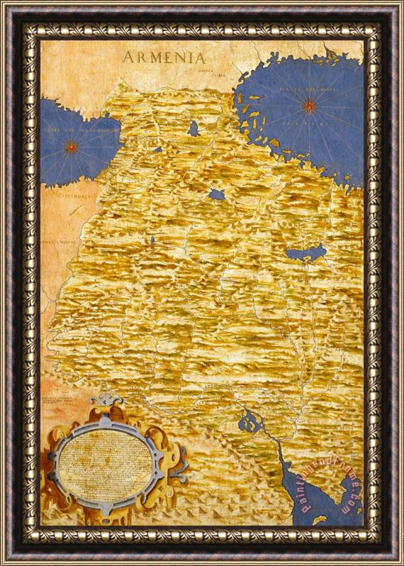 Egnazio Danti Middle East Georgia, Armenia, Azerbaijan, Iraq, Western Iran Framed Painting