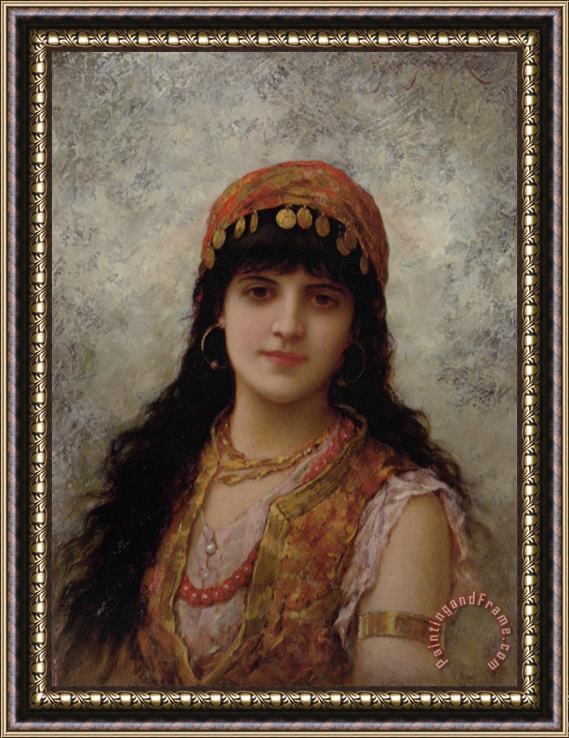 Eisman Semenowsky An Oriental Beauty Framed Painting