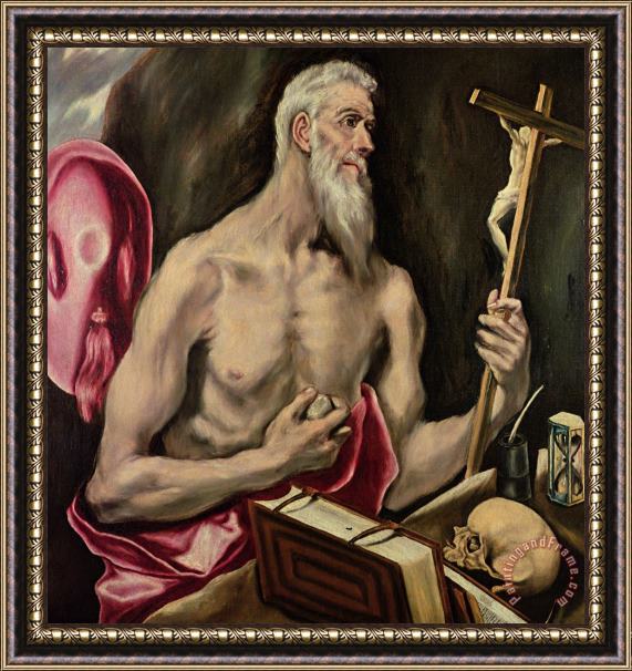 El Greco Domenico Theotocopuli St Jerome Framed Print