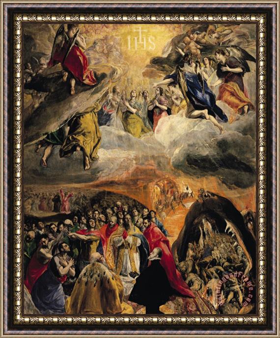 El Greco Domenico Theotocopuli The Adoration Of The Name Of Jesus Framed Painting