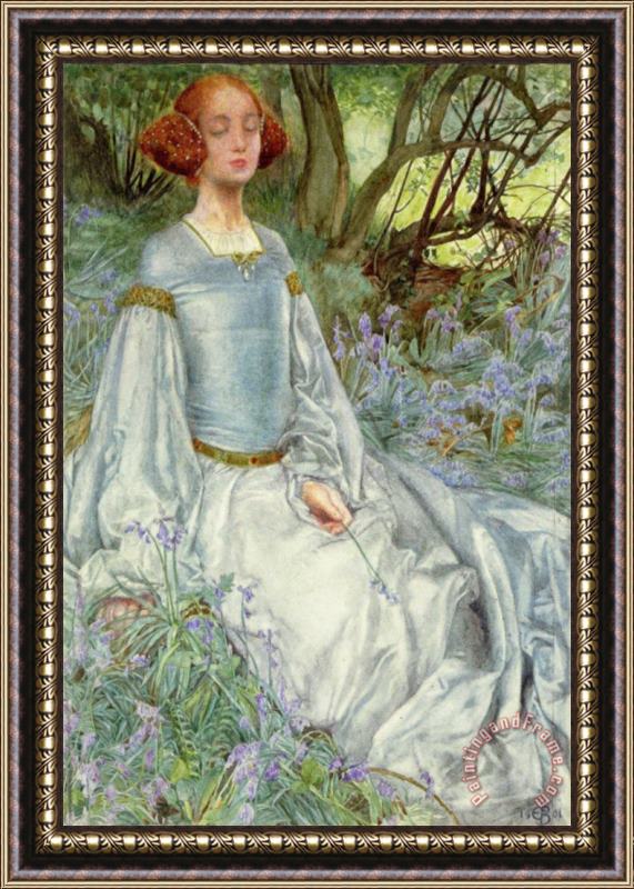 Eleanor Fortescue Brickdale In Spring Time, The Only Pretty Ring Time From As You Like It Framed Painting
