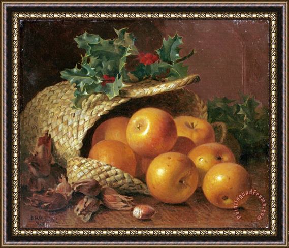 Eloise Harriet Stannard Still Life with Apples, Hazelnuts And Holly Framed Print