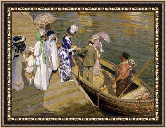 Emanuel Phillips Fox The Ferry Framed Painting