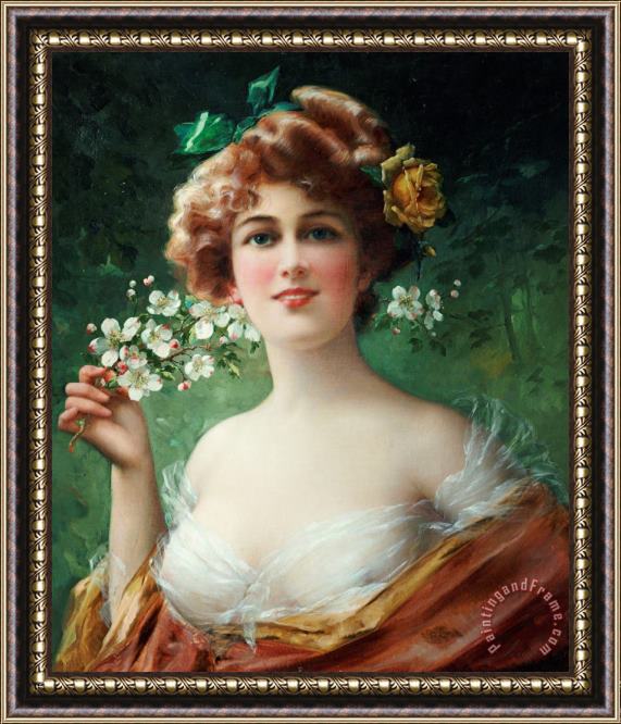 Emile Vernon Blossoming Beauty Framed Painting