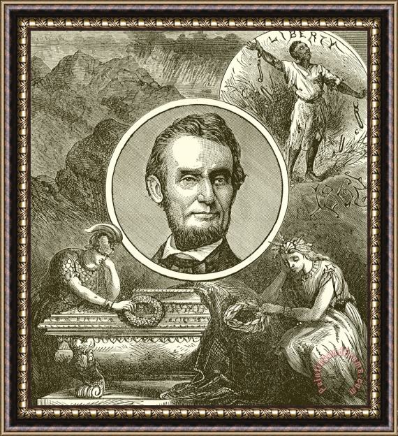 English School Abraham Lincoln Framed Painting