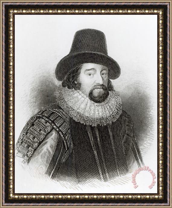 English School Portrait Of Francis Bacon Framed Painting