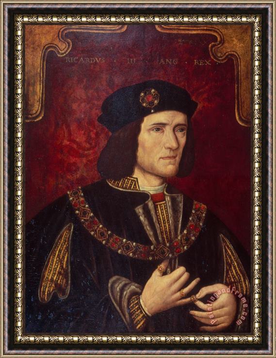English School Portrait of King Richard III Framed Painting