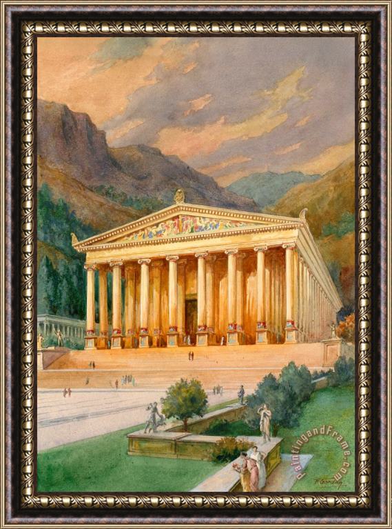 English School Temple of Diana Framed Print