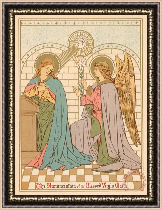 English School The Annunciation Of The Blessed Virgin Mary Framed Print