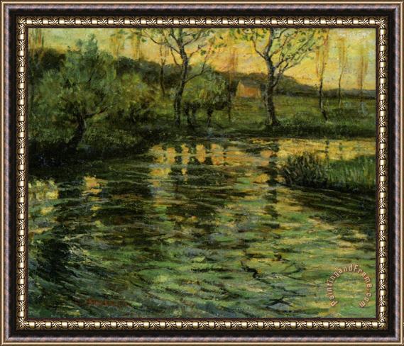 Ernest Lawson Conneticut River Scene Framed Painting