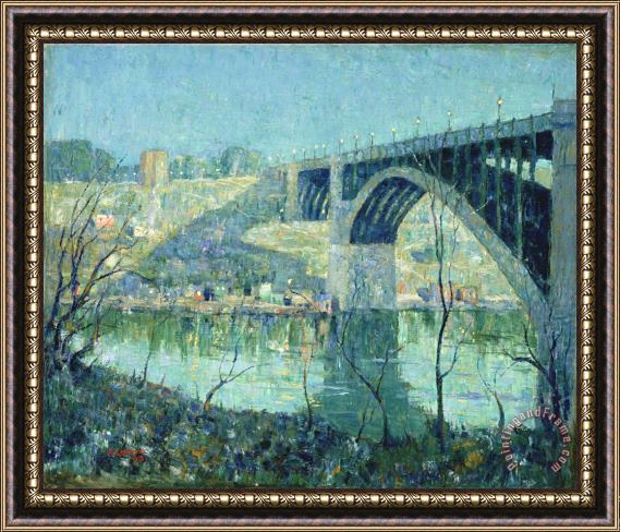 Ernest Lawson Spring Night, Harlem River Framed Painting