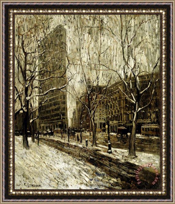 Ernest Lawson The Flatiron Building, New York Framed Painting