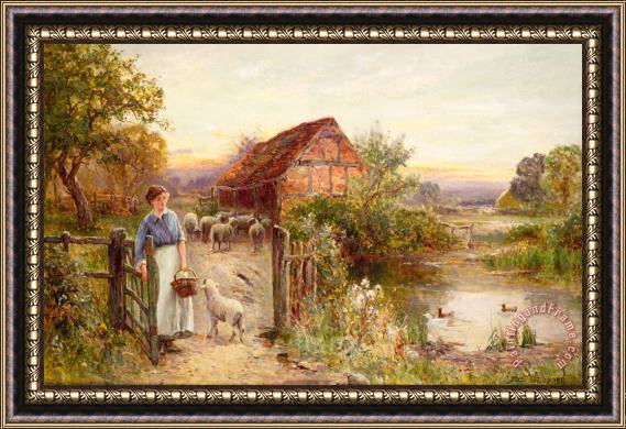 Ernest Walbourn Bringing Home the Sheep Framed Painting