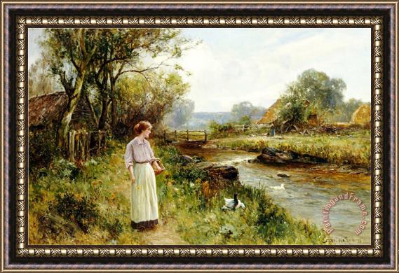 Ernest Walbourn By The River Framed Painting