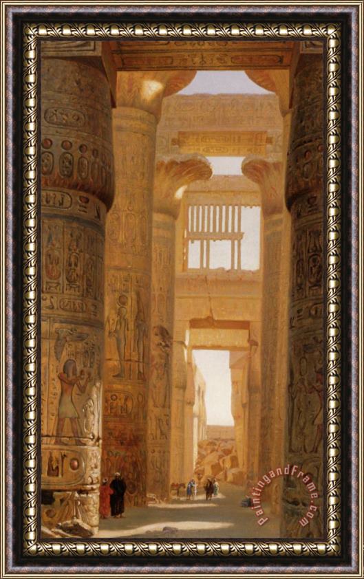 Ernst Carl Eugen Koerner The Temple of Karnak Framed Painting