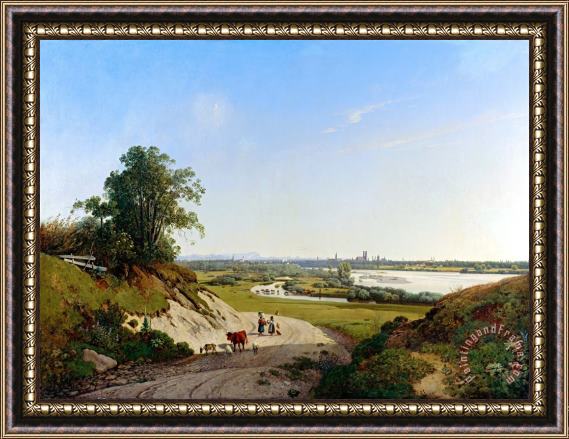Ernst Kaiser View of Munich From Oberfohring Framed Painting
