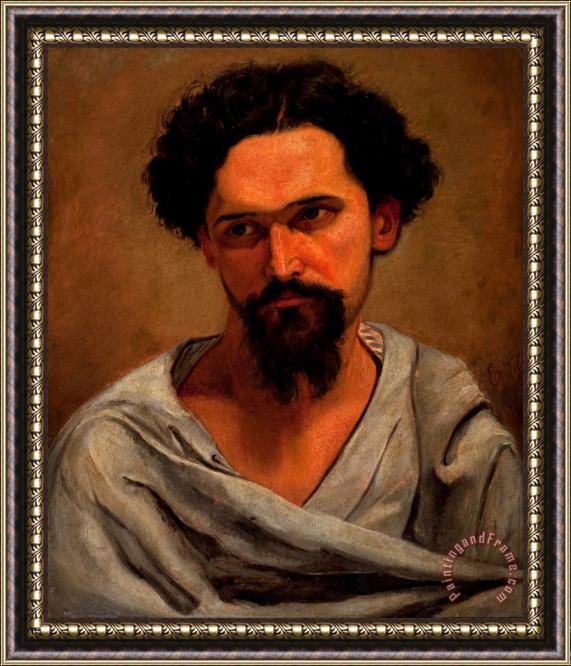 Estevao Silva Portrait of Castagneto Framed Painting