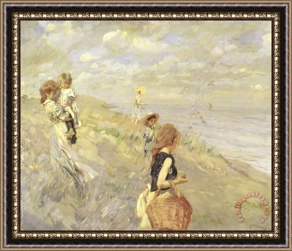 Ettore Tito The Sand Dunes Framed Painting