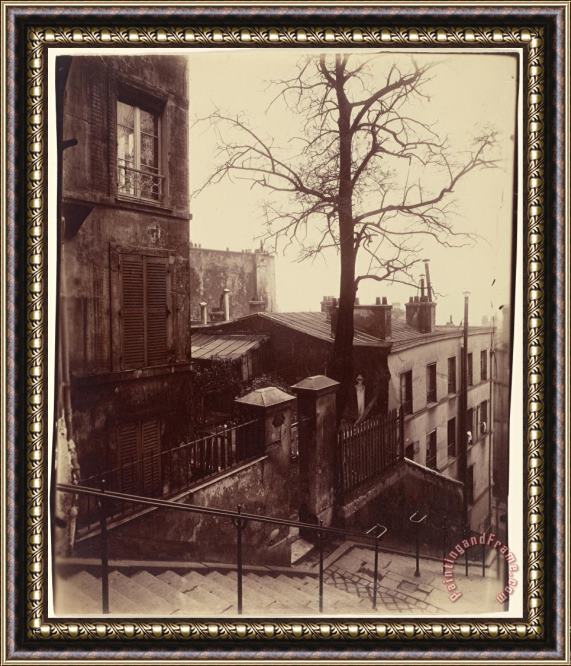 Eugene Atget Staircase, Montmartre Framed Print