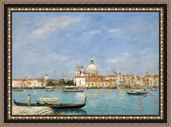 Eugene Boudin Venice, Santa Maria Della Salute From San Giorgio Framed Painting