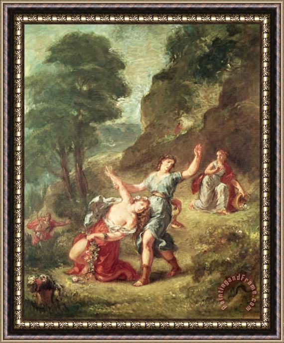 Eugene Delacroix Orpheus And Eurydice, Spring From a Series of The Four Seasons Framed Painting