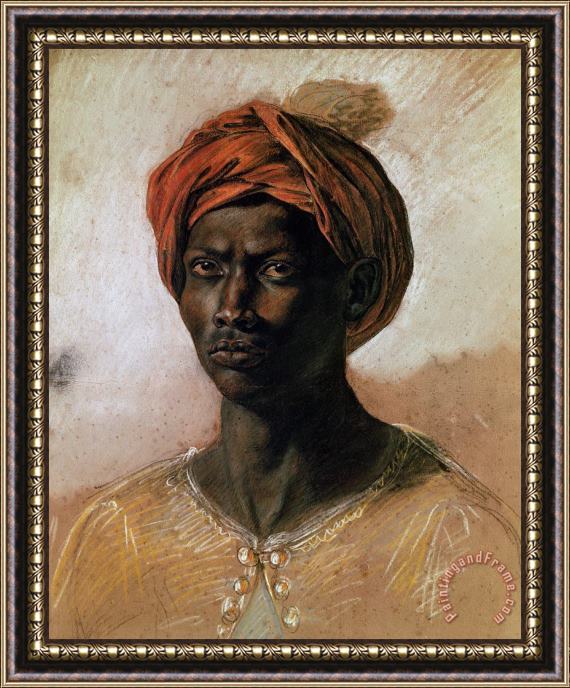 Eugene Delacroix Portrait of a Turk in a Turban Framed Painting