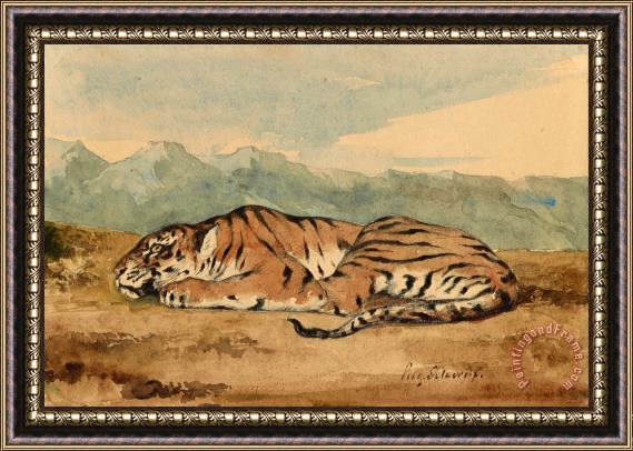 Eugene Delacroix Royal Tiger Framed Painting
