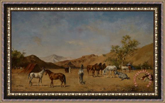Eugene Fromentin An Arabian Camp Framed Print