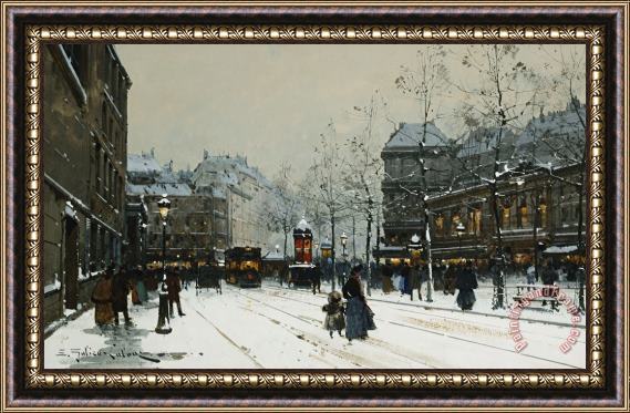 Eugene Galien-Laloue Gare Du Nord Paris Framed Painting