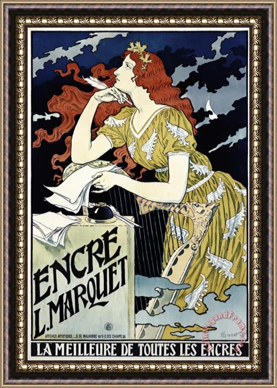 Eugene Grasset Encre L Marquet Framed Print