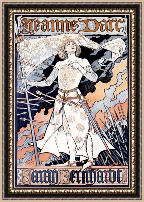 Eugene Grasset Jeanne D Arc Sarah Bernhardt Framed Painting