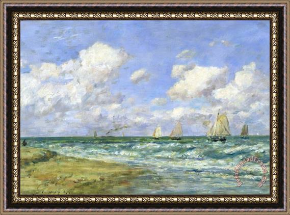 Eugene Louis Boudin Marine scene Framed Painting