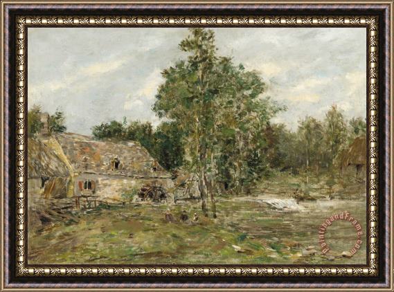 Eugene Louis Boudin Saint-cenery The Mill Framed Print