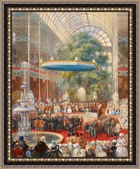 Eugene-Louis Lami Opening of The Great Exhibition, 1 May 1851 Framed Print