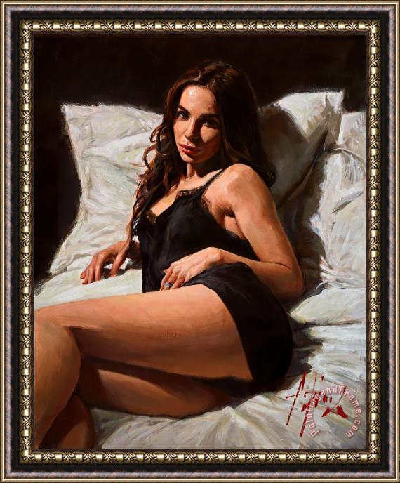 Fabian Perez At The Four Seasons IV, 2021 Framed Painting