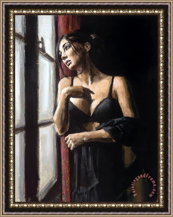 Fabian Perez At The Window I, 2020 Framed Painting