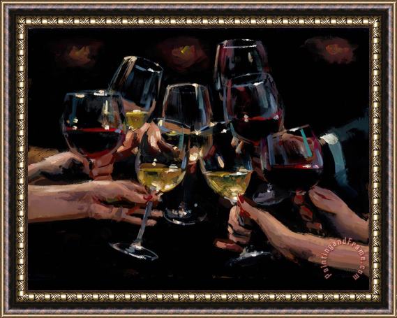 Fabian Perez For a Better Life Red And White Framed Print