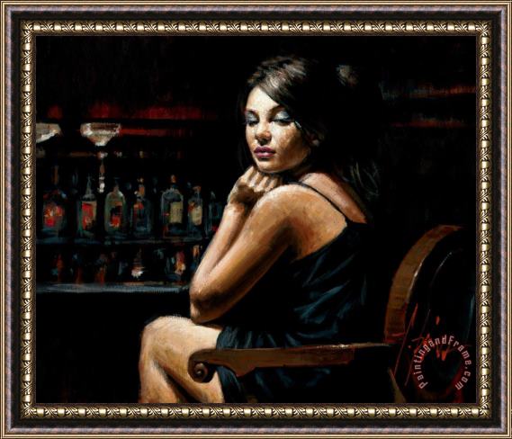 Fabian Perez Saba at Las Brujas III with Lights Framed Painting